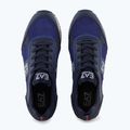 EA7 Emporio Armani fekete-fehér szarvasbőr cipő sky captain / mély kobalt / ásványi cipő 12
