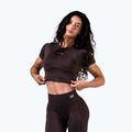 Női edzőtop  NEBBIA Power dark brown