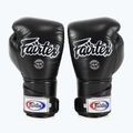 Fairtex stílusos szögletes sparring boxkesztyű - Locked Thumb fekete 8