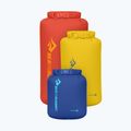 Vízálló zsákok készlete Sea to Summit Lightweight Dry Bag 3 pcs. 3, 5, 8 l surf the web/sulphur/spicy orange