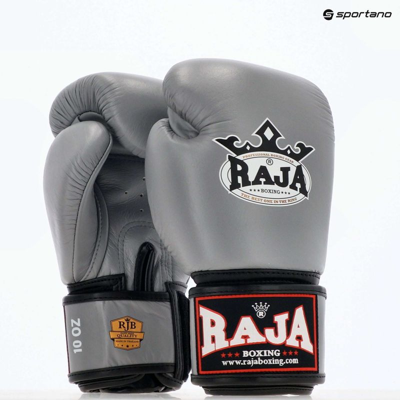 RAJA BOXING Single Standard valódi bőr szürke bokszkesztyű 8