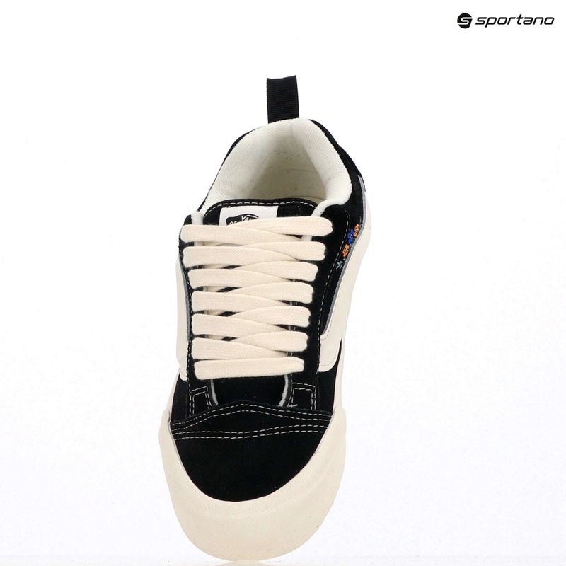 Vans Knu Skool fekete virágos cipő 9