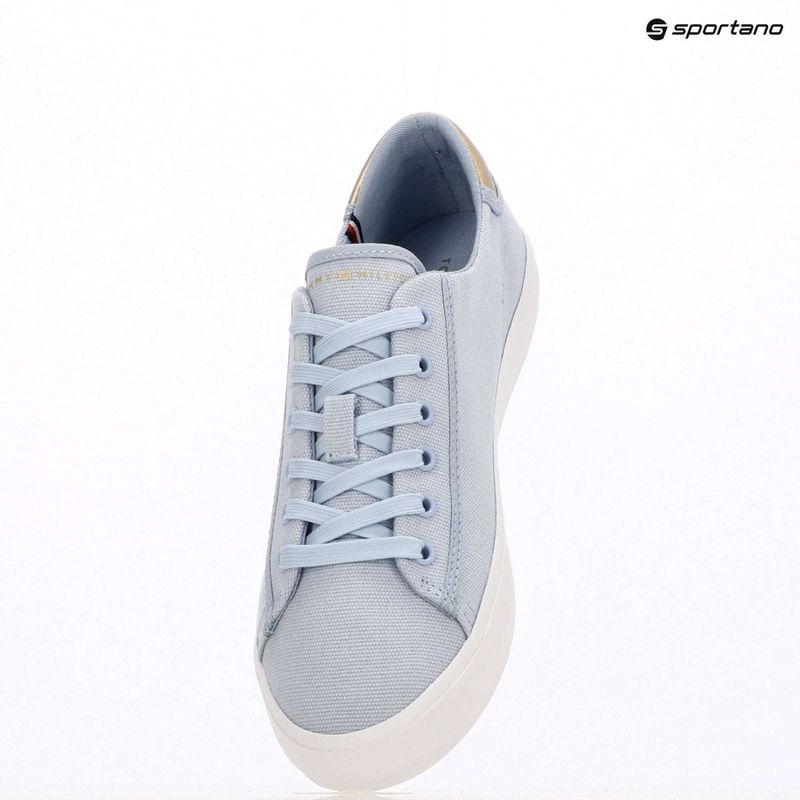 Tommy Hilfiger női edzőcipő Vulc Canvas Lace Up szellős kék 9