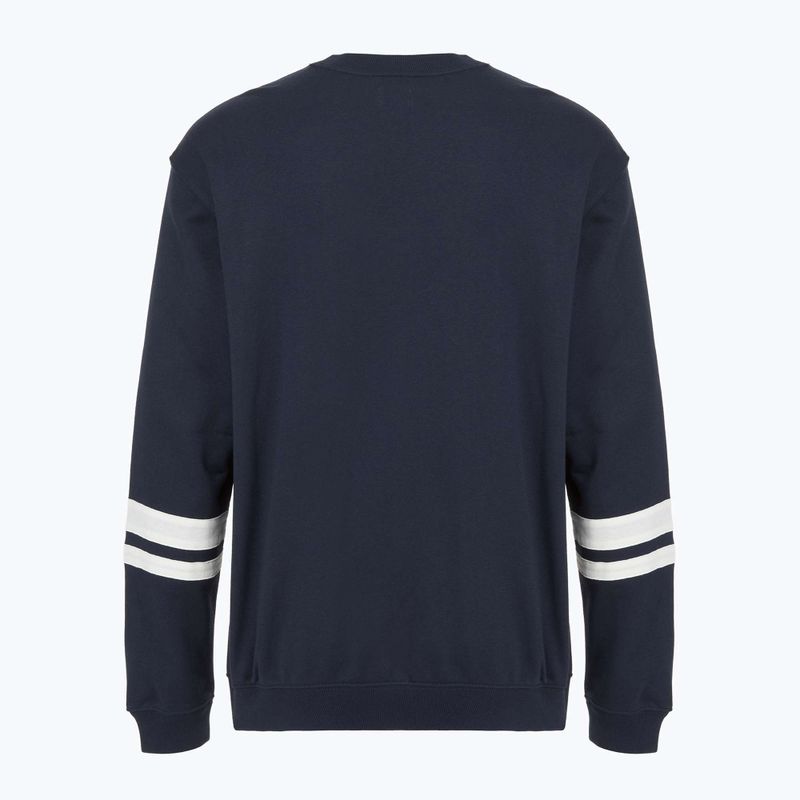 Férfi pulóver GAP Logo Piping Crewneck blue navy 2