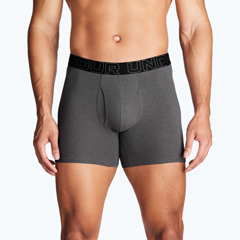 Férfi alsónemű Under Armour Perf Cotton 6" 3 db carbon black/galaxy black 11