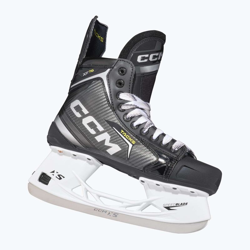 Férfi hokikorcsolya CCM Tacks XF70 SR fekete 6