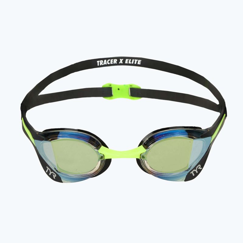 TYR Tracer-X Elite Racing tükrös fekete/lime úszószemüveg 2
