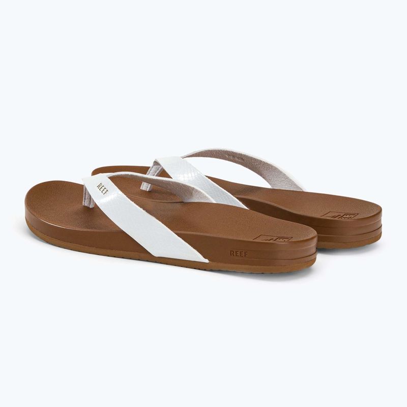 Női REEF Cushion Cloud flip flop fehér és barna RF0A3FDSCLD 3