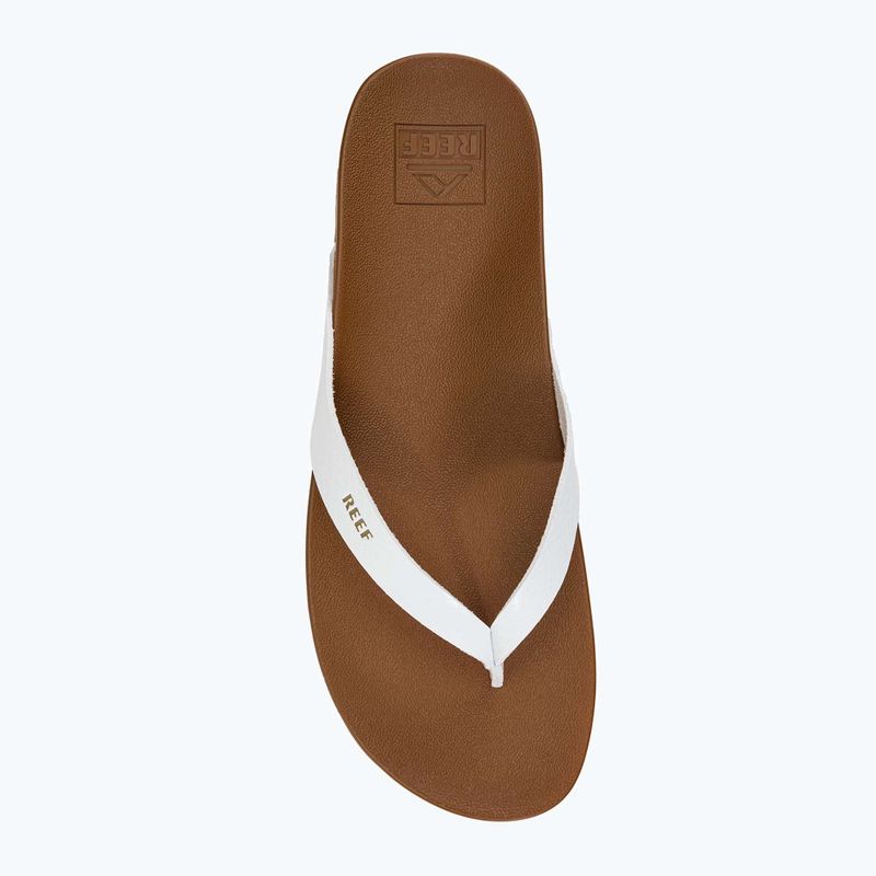Női REEF Cushion Cloud flip flop fehér és barna RF0A3FDSCLD 6