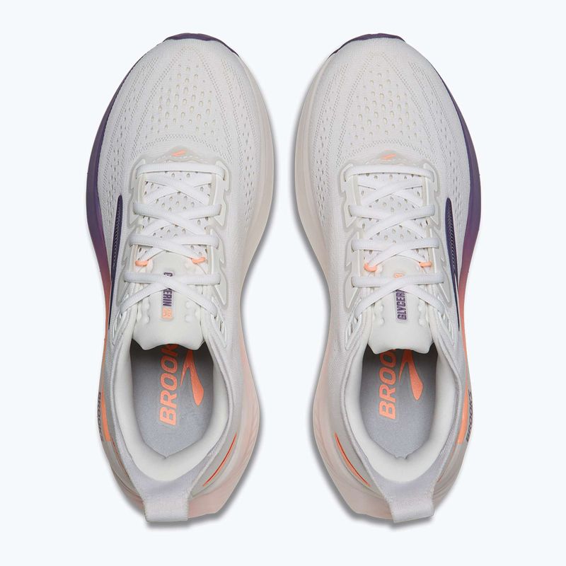 Női futócipők Brooks Glycerin 23 white/mulled grape/clear 5