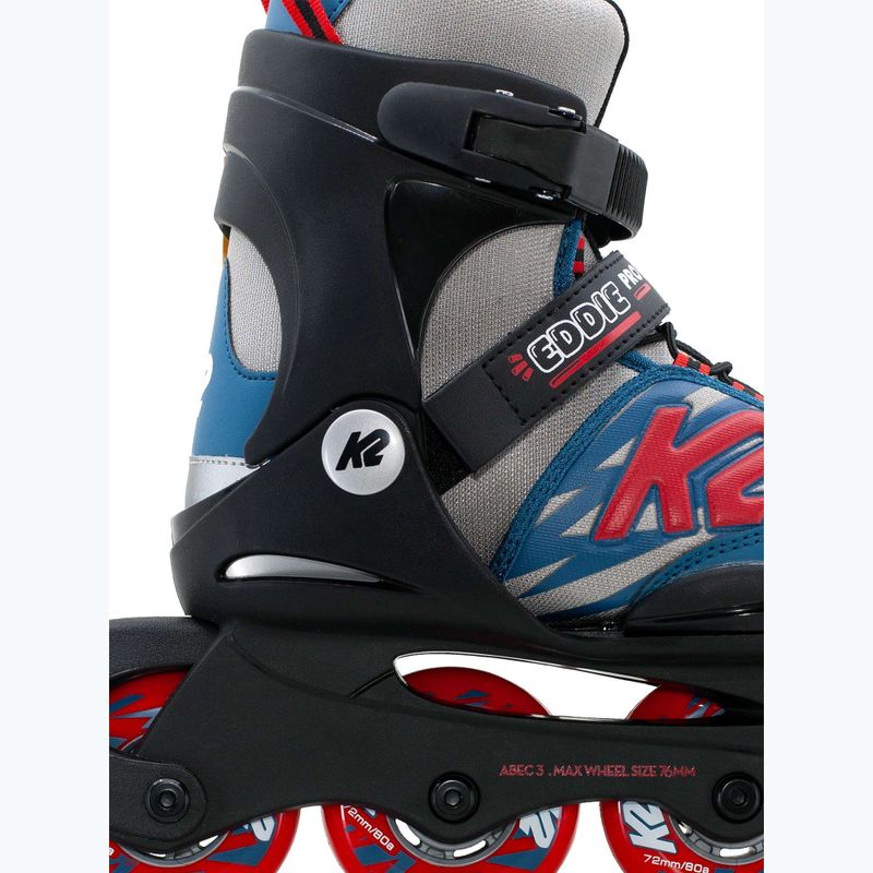 Gyerek görkorcsolya K2 Eddie Pro gray/blue 3