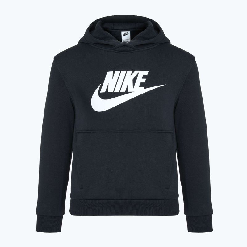 Gyermek Nike Club Fleece kapucnis pulóver fekete/fehér 8