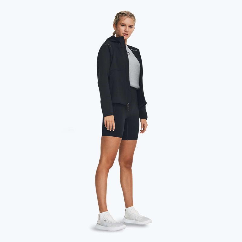 Női Under Armour Unstoppable Fleece FZ pulóver fekete/fekete 2