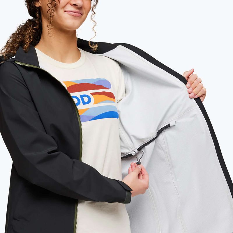 Cotopaxi Cielo Rain Trench fekete női esőkabát 6