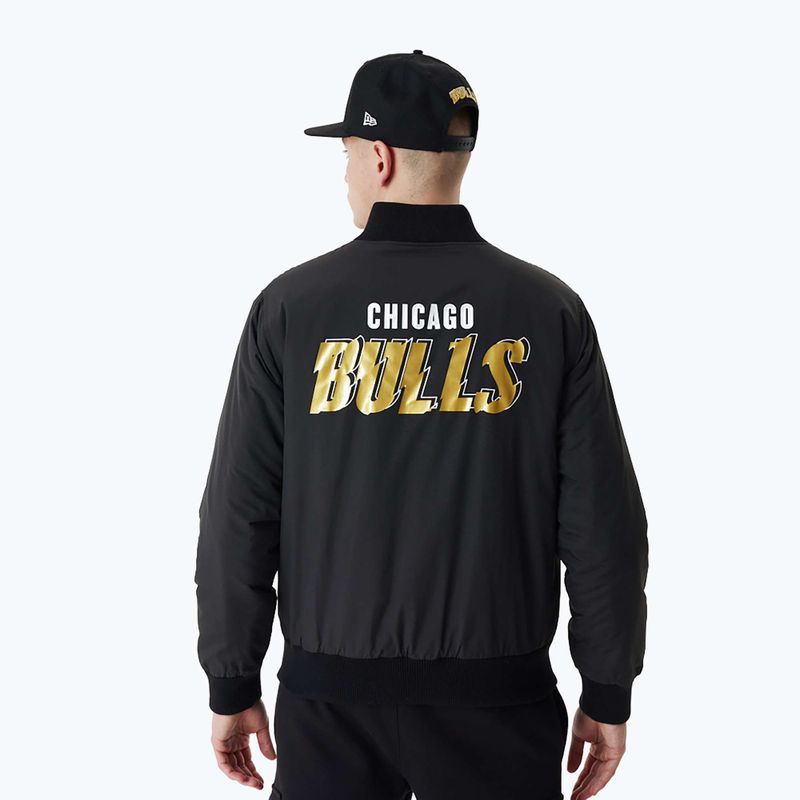 Férfi New Era NBA Script BP Bomber Chicago Bulls dzseki fekete 2
