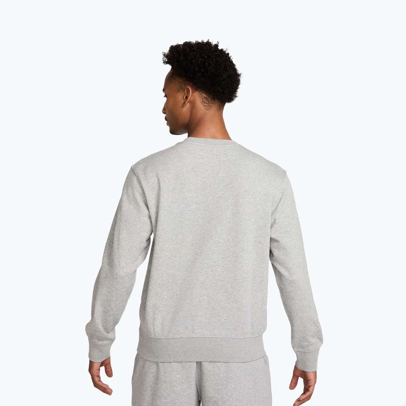 Férfi pulóver Nike Club French Terry Crew dark grey heather/white 3