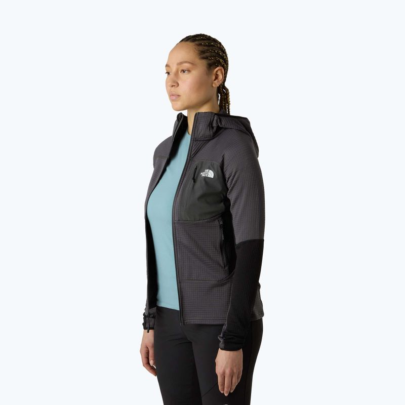 Női kapucnis pulóver The North Face Polartec Powergrid Stormgap Hoodie anthracite grey/black 4