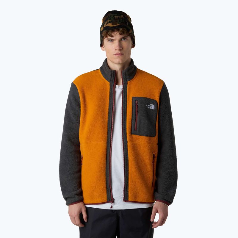 Férfi The North Face Yumiori Full Zip pulóver achát narancs/aszfalt szürke 4