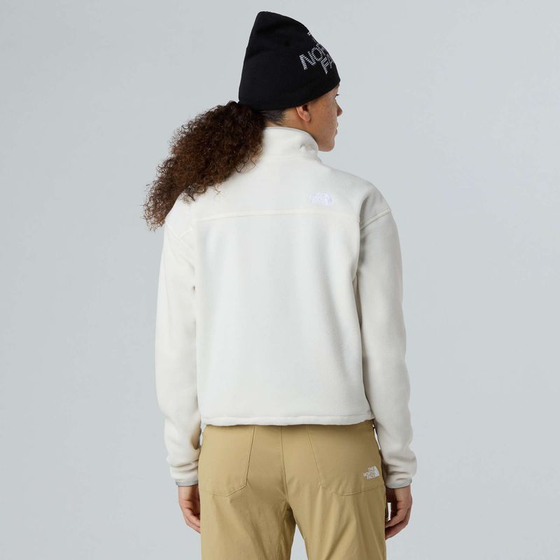 Női pulóver The North Face Glacier Fleece 1/2 Zip Short fehér dune 3
