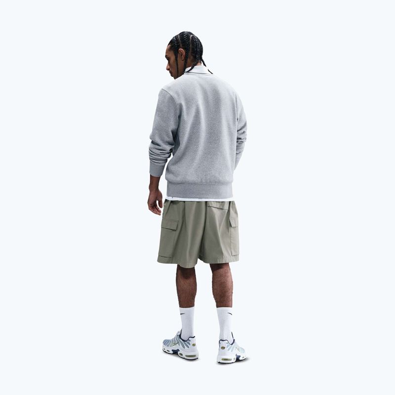 Férfi pulóver Nike Sportswear Club Graphic Fleece Crew dark grey heather/white 3