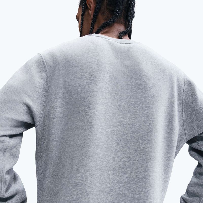 Férfi pulóver Nike Sportswear Club Graphic Fleece Crew dark grey heather/white 5