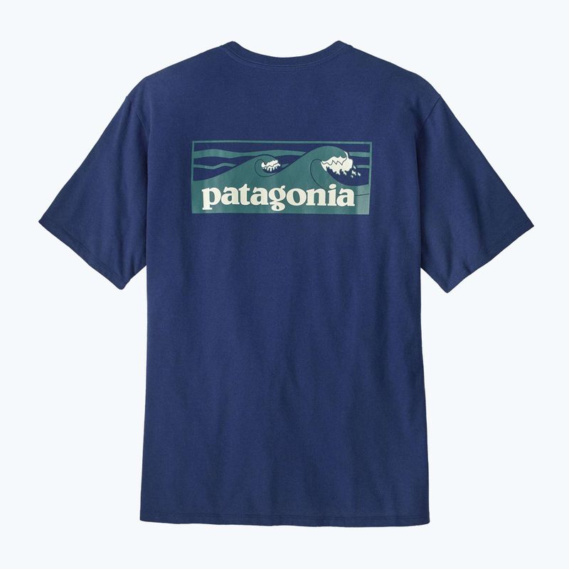 Férfi Patagonia Boardshort Logo Pocket póló Responsibili clement blue 3