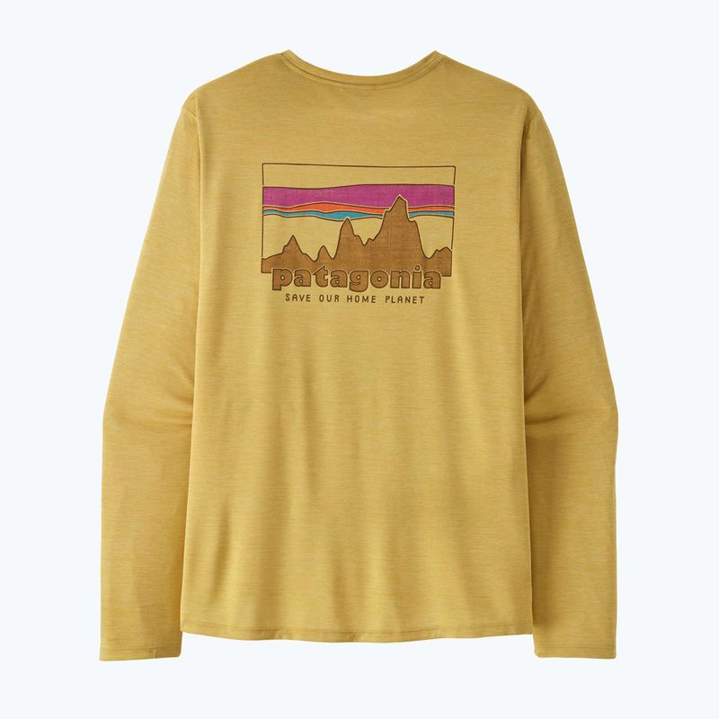 Férfi hosszú ujjú póló Patagonia Capilene Cool Daily - '73 Skyline limestone yellow/light limestone yellow c-dye 2