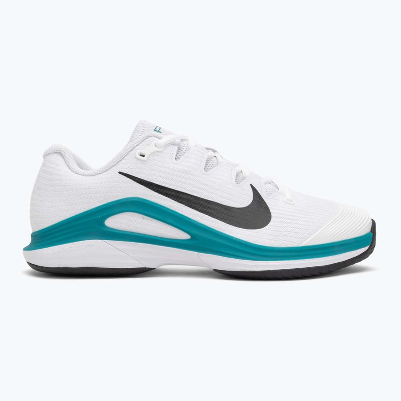 Férfi teniszcipő Nike Vapor 12 fehér / fekete / ragyogó smaragdzöld 2