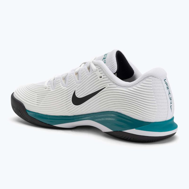 Férfi teniszcipő Nike Vapor 12 fehér / fekete / ragyogó smaragdzöld 3