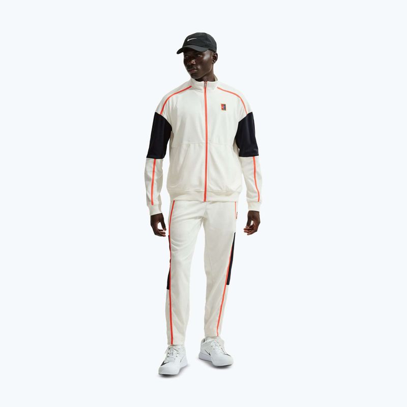 Férfi tenisz pulóver Nike Court Heritage sail/turf orange 2
