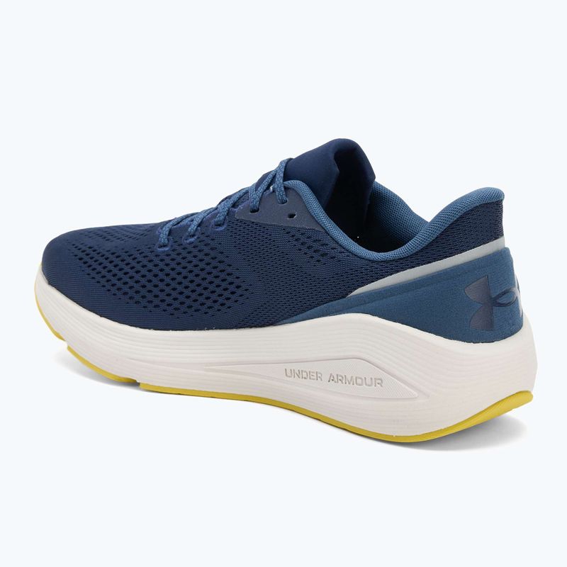 Férfi futócipő Under Armour Sonic 7 washed navy/nu blue/yellow shade 3