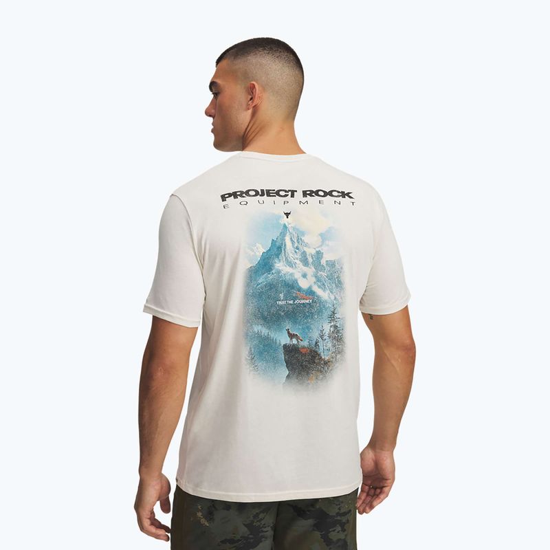 Férfi edzőpóló Under Armour Project Rock Q4 2 stobe/black 2