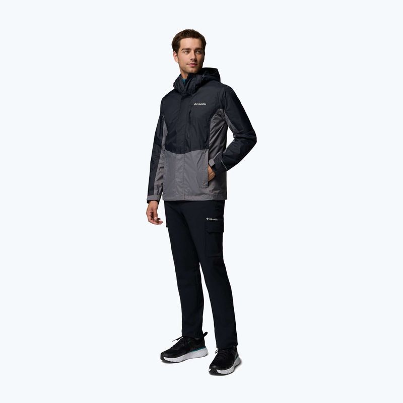 Férfi esőkabát Columbia Pouring Adventure III black/city grey 2