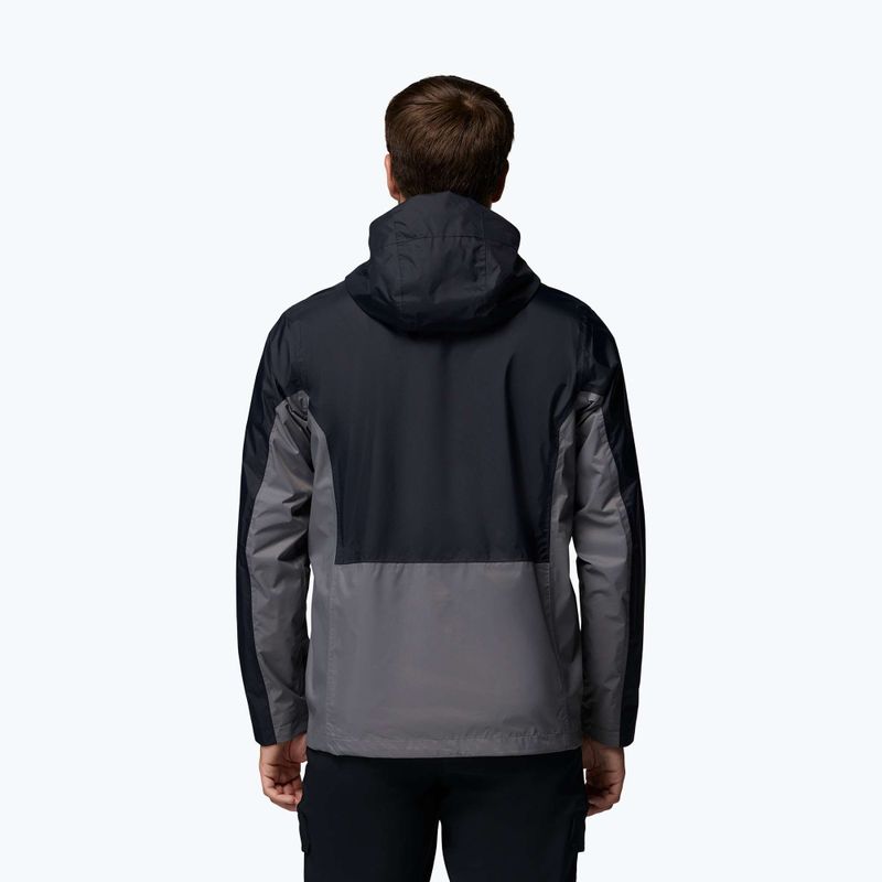 Férfi esőkabát Columbia Pouring Adventure III black/city grey 3