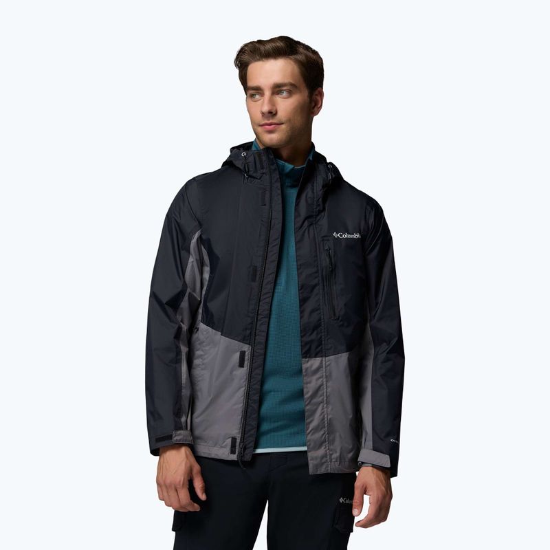 Férfi esőkabát Columbia Pouring Adventure III black/city grey 5