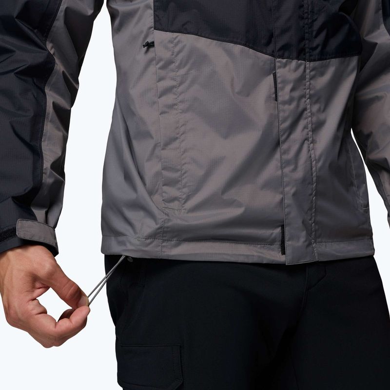 Férfi esőkabát Columbia Pouring Adventure III black/city grey 8