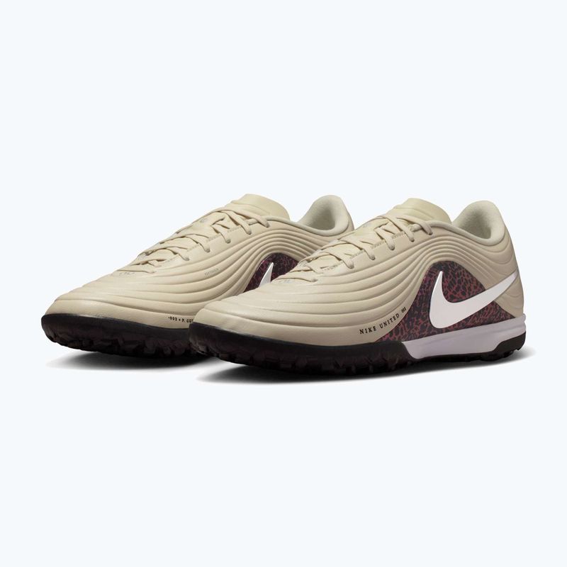 Férfi futballcipő Nike United Tiempo Maestro Academy TF fossil/burgundy crush/metallic silver 10