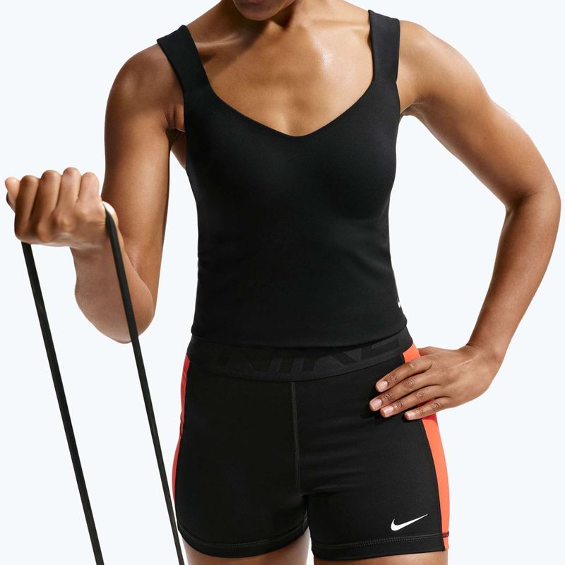 Női edzőpóló Nike Pro Sculpt Medium Support Padded Tank black/white 6