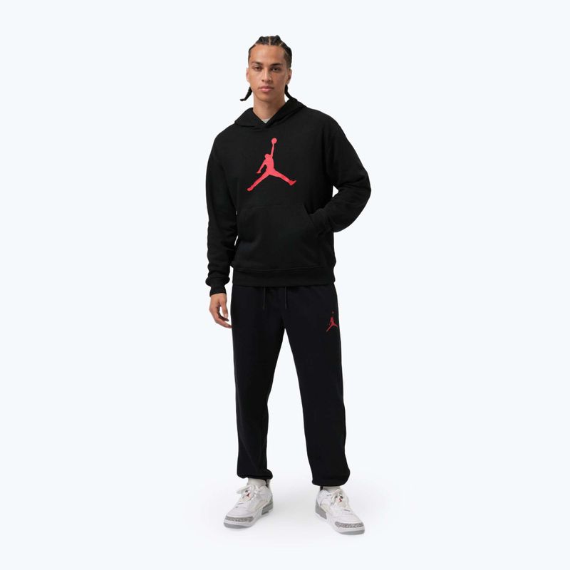 Férfi pulóver Jordan Pullover Hoodie fekete/gym piros 2