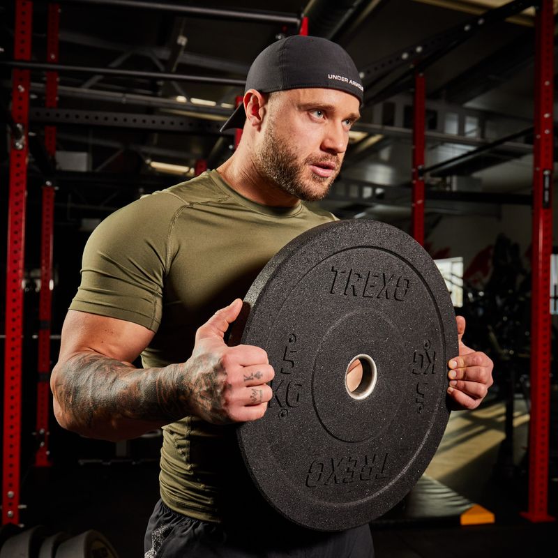 XTREXO fekete bumper olimpiai súlytárcsa 5 kg TRX-BMP005 7