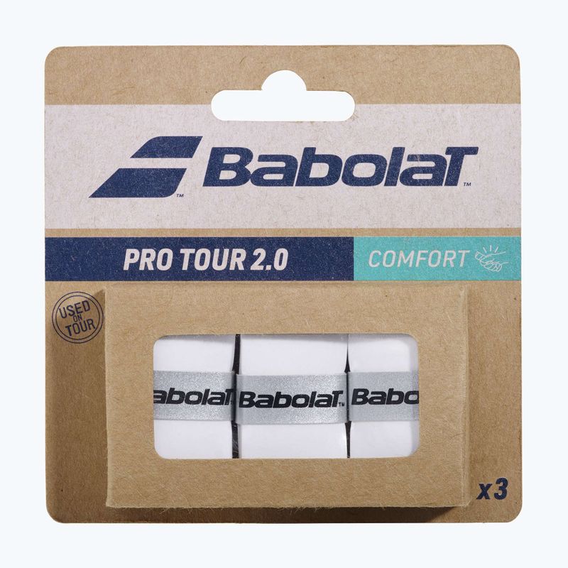 Babolat Pro Tour 2.0 teniszütő csomagolópapír 3 db fehér