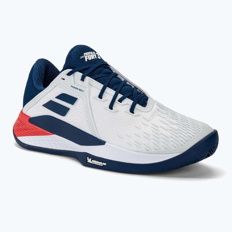 Férfi teniszcipő Babolat Propulse Fury 3 Clay white/estate blue