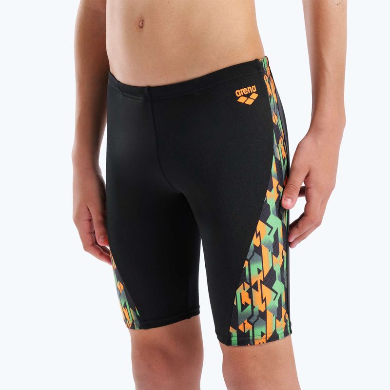 Gyermek úszó jammer arena Print Swim black/orange multi 4