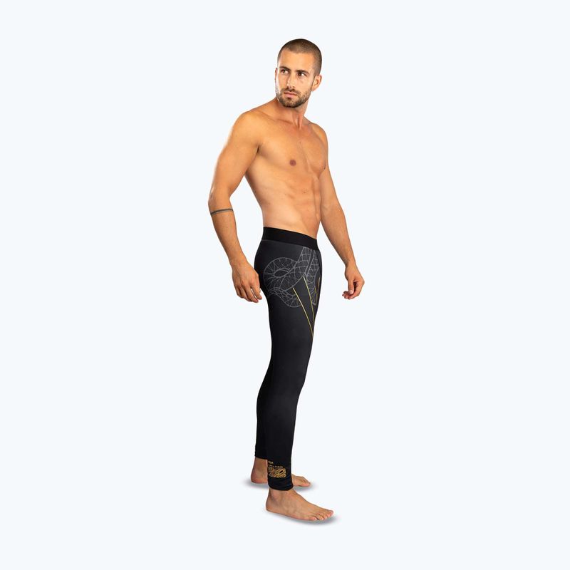 Férfi edzés leggings Venum Serpenti Spats black/silver/gold 2