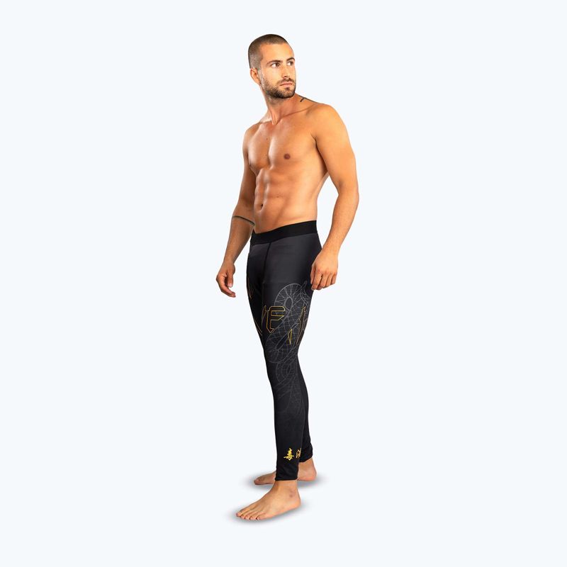 Férfi edzés leggings Venum Serpenti Spats black/silver/gold 4