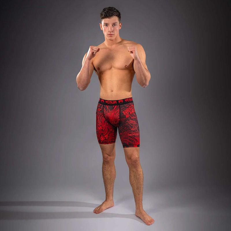Férfi edzőshort Venum Wolf Attack Vale Tudo Shorts black/red 2