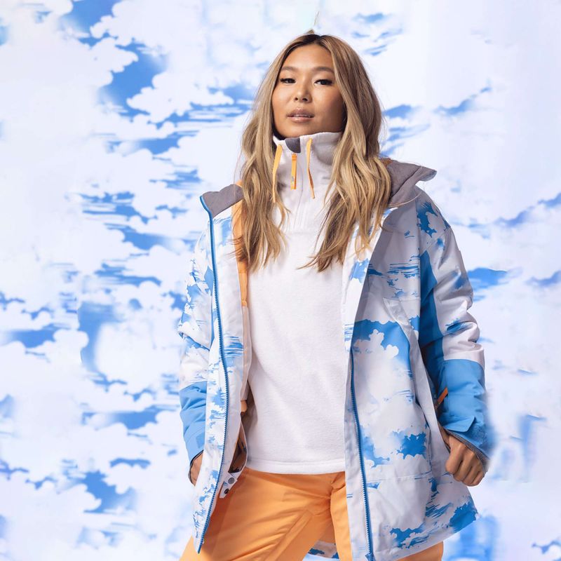 Női snowboard dzseki ROXY Chloe Kim azúrkék felhők ROXY Chloe Kim azúrkék felhők 13