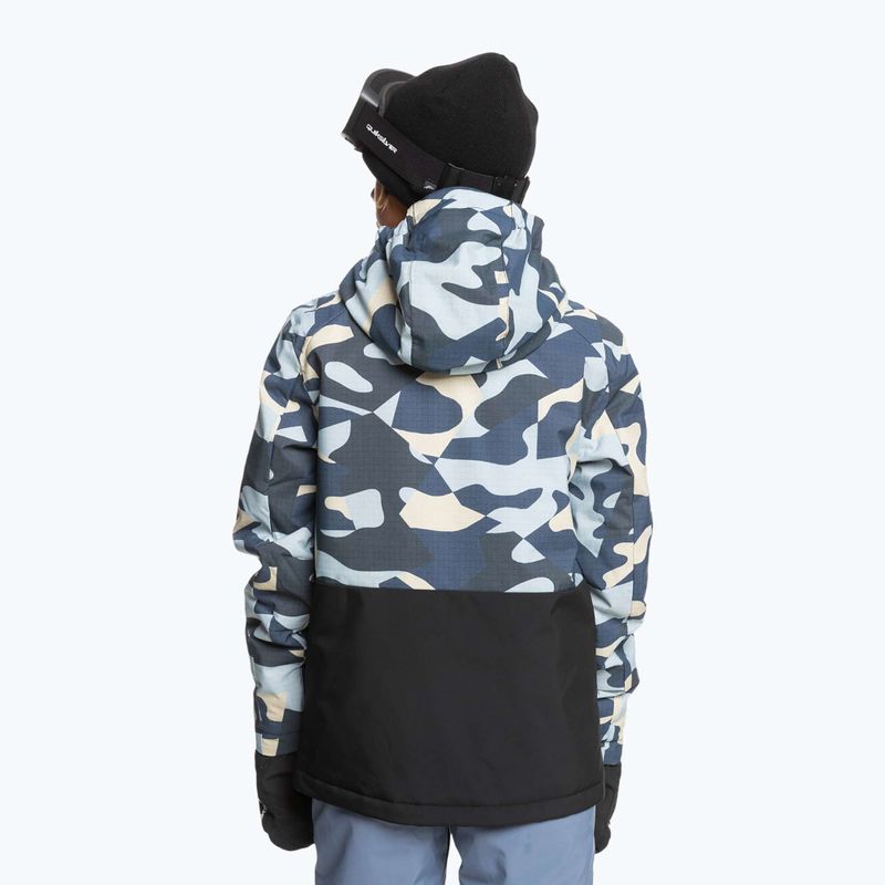 Gyerek snowboard kabát Quiksilver Mission Printed Block puzzle camo ice flow 3