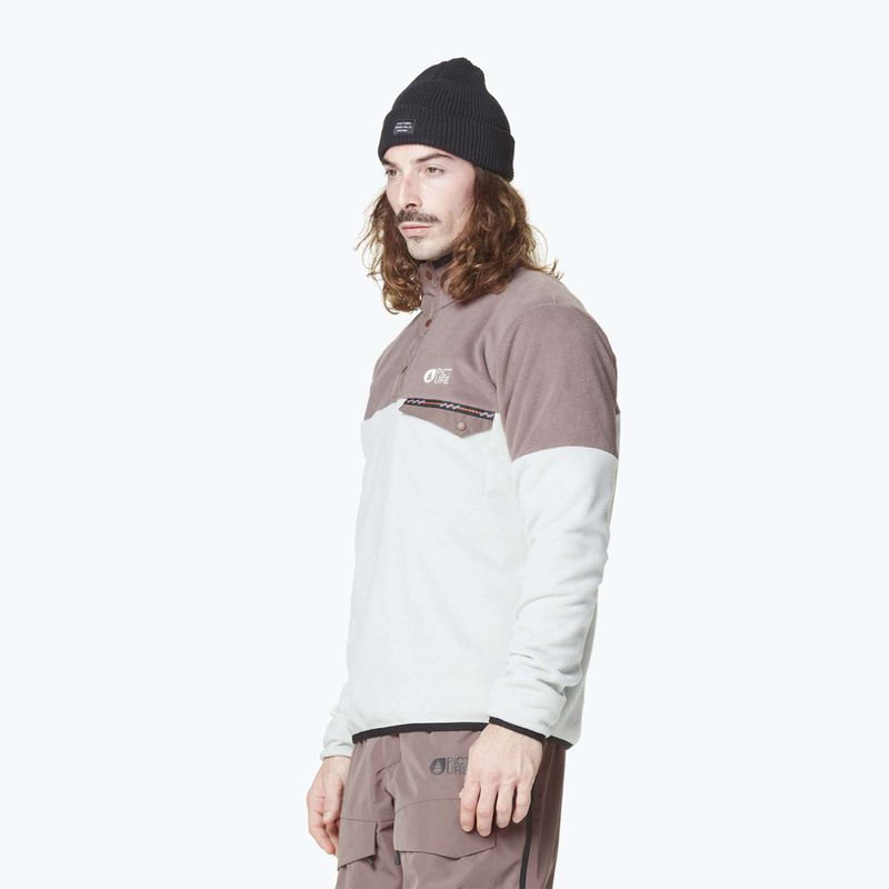 Férfi pulóver Picture Arcca 1/4 Fleece deep taupe/pigeon 5