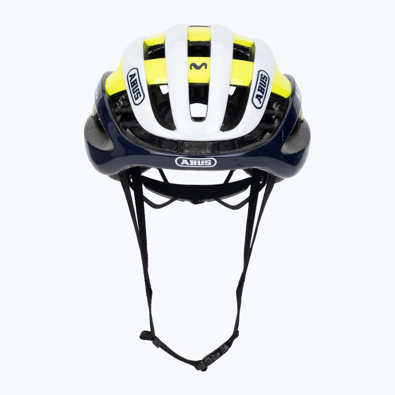 ABUS AirBreaker Movistar Team 24 navy/sárga/fehér kerékpáros sisak 2